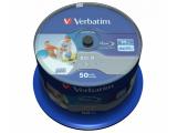Оптично устройство ( записвачка) за компютър Verbatim BD-R SL Datalife 25GB 6x Wide Inkjet Printable 50 Pack Spindle 43812