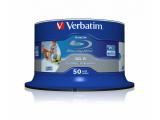 Verbatim BD-R SL Datalife 25GB 6x Wide Inkjet Printable 50 Pack Spindle 43812 снимка №2