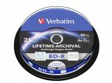 оптични устройства Verbatim MDISC Lifetime Archival  BD-R 25GB Printable 10 Pack Spindle