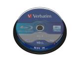 оптични устройства Verbatim Bluray 25GB 10pcs Spindle 6x White Blue Surface, 43742