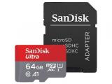 Описание и цена на Memory Card SanDisk 64GB Ultra Android microSDXC Class 10 UHS-I + SD Adapter