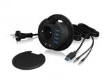 Описание и цена на USB Flash RaidSonic ICY BOX IB-HUB1430 4 Port USB 3.0 In-Desk Hub