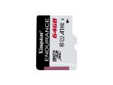 Описание и цена на Memory Card Kingston 64GB High Endurance microSD Card UHS-I U1 Class 10