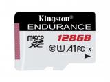 Описание и цена на Memory Card Kingston 128GB High Endurance microSD Card UHS-I U1 Class 10