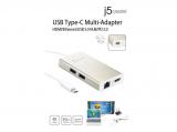 j5create Multiport Adapter USB-C j5create HDMI/ Ethernet/ USB 3.0 HUB/PD 2.0m white, JCA374    снимка №3