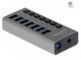 Описание и цена на USB Hub DeLock External SuperSpeed USB Hub with 7 Ports + Switch