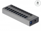 Описание и цена на USB Hub DeLock External SuperSpeed USB Hub with 10 Ports + Switch