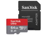 Описание и цена на Memory Card SanDisk 64GB Ultra microSDXC + SD Adapter 140MB/s A1 Class 10 UHS-I