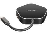 Описание и цена на USB Hub D-LINK DUB-M420 4-in-1, 2 x USB 3.0, 1 x USB-C, 1 х HDMI