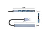 Orico USB3.0/2.0 HUB 4 port, Aluminum снимка №2 Orico USB3.0/2.0 HUB 4 port, Aluminum снимка №2