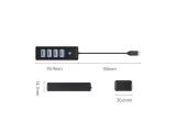 Orico HUB USB3.1 Type-C 4 port - 4 x USB3.0 Black  снимка №2