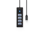 Orico HUB USB3.1 Type-C 4 port - 4 x USB3.0 Black  снимка №3