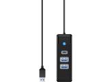 Orico HUB USB3.0 3 port - 2 x USB3.0, 1 x Type C, Black снимка №4 Orico HUB USB3.0 3 port - 2 x USB3.0, 1 x Type C, Black снимка №4