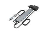 HAMA USB Hub, 7 Ports, USB 3.2 Gen 1, 5 Gbit/s, incl. USB-C Adapter and PSU  снимка №3