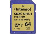 Описание и цена на Memory Card Intenso 64GB SDXC UHS-I Premium
