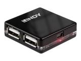 Описание и цена на USB Hub Lindy 4 Port USB 2.0 Mini Hub