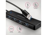 Axagon HUE-C1A 4x USB3.2 Gen 1 Travel hub снимка №2 Axagon HUE-C1A 4x USB3.2 Gen 1 Travel hub снимка №2