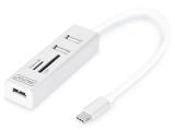 Описание и цена на USB Hub Digitus USB-C OTG 3-Port Hub + Card Reader DA-70243