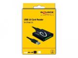 DeLock Четец за CFast карти, 5 Gbps, Черен  снимка №4