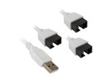 Lian-Li PW-U2TPAB USB 2.0 1-към-3 Hub - Бяло  снимка №2