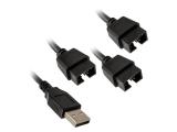 Lian-Li USB Хъб PW-U2TPAB USB 2.0 1-към-3 Hub - Черно  снимка №2