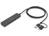 Описание и цена на USB Hub Digitus DA-70236 4-Port USB 3.0 Hub - Slim Line