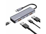 Canyon hub DS-18 5in1 USB-C Grey, CNS-TDS18  снимка №2