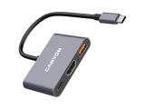 Canyon hub DS-4 3in1 USB-C Grey, CNS-TDS4  снимка №3