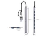 Orico HUB USB-C/USB-A 7 port - USB3.0 x 1, USB2.0 x 6 - YSA2-U3-GY  снимка №2