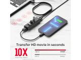 Unitek USB3.0 HUB 4 port, 1.2m cable, aux USB-C power input  снимка №6