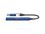 Описание и цена на USB Hub Canyon hub DS-02 4in1 USB-A/C Blue