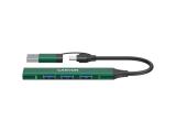 Описание и цена на USB Hub Canyon hub DS-02 4in1 USB-A/C Green, CNS-TDS02GR