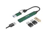 Canyon hub DS-02 4in1 USB-A/C Green, CNS-TDS02GR  снимка №4