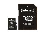 Описание и цена на Memory Card Intenso 32GB microSDHC Class 10 + Adapter