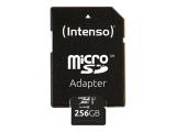 Описание и цена на Memory Card Intenso 256GB microSDXC UHS-I Class 10 + Adapter