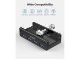Orico HUB USB 3.0 HUB Clip Type 4 port, Black снимка №2 Orico HUB USB 3.0 HUB Clip Type 4 port, Black снимка №2