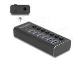 DeLock 7 Port USB Hub with 4 Ports 10 Gbps and 4 Fast Charging Ports with Switch and Illumination  снимка №3