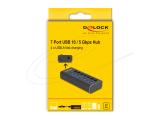 DeLock 7 Port USB Hub with 4 Ports 10 Gbps and 4 Fast Charging Ports with Switch and Illumination  снимка №5