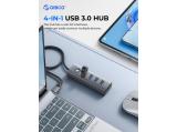 Orico HUB USB3.0 4 port, Aluminium, Grey - PDD4U-U3-015-GY  снимка №3