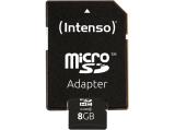 Описание и цена на Memory Card Intenso 8GB microSDHC 8GB Class 4 + SD adapter