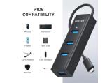 Unitek HUB USB-C 4 port - 4 x USB3.0 Black - Y-3089Z01  снимка №6