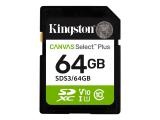 Описание и цена на Memory Card Kingston 64GB Canvas Select Plus SD memory card SD Class 10, UHS-I, U1/U3 SDS3/64GB