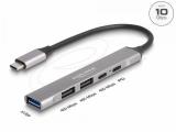 Описание и цена на USB Hub DeLock Хъб USB-C, 4 порта, 1 x USB-A 10 Gbps, 2 x USB-A, 1 x USB-C, USB-C PD 95W