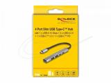 DeLock Хъб USB-C, 4 порта, 1 x USB-A 10 Gbps, 2 x USB-A, 1 x USB-C, USB-C PD 95W  снимка №3