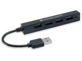 Флашка ( флаш памет ) Conceptronic 4-port hub USB-A2.0->4xA2.0 slim without mains. sw, HUBBIES05B