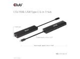 Club 3D USB-C5Gbps 6-in-1 Hub with HDMI 8K30Hz-4K120Hz, 2xUSB Type-A, RJ45 and 2xUSB-C, Data and PD charging 100W  снимка №6