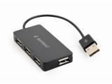 Gembird 4-port USB hub, black UHB-U2P4-04 снимка №2 Gembird 4-port USB hub, black UHB-U2P4-04 снимка №2