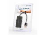 Gembird 4-port USB hub, black UHB-U2P4-04 снимка №3 Gembird 4-port USB hub, black UHB-U2P4-04 снимка №3