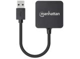 Manhattan USB HUB 4-port USB 3.0 black  снимка №4