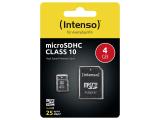 Intenso MicroSDHC Class 10 20MB/s 3413450 incl. Adapter 4GB снимка №2